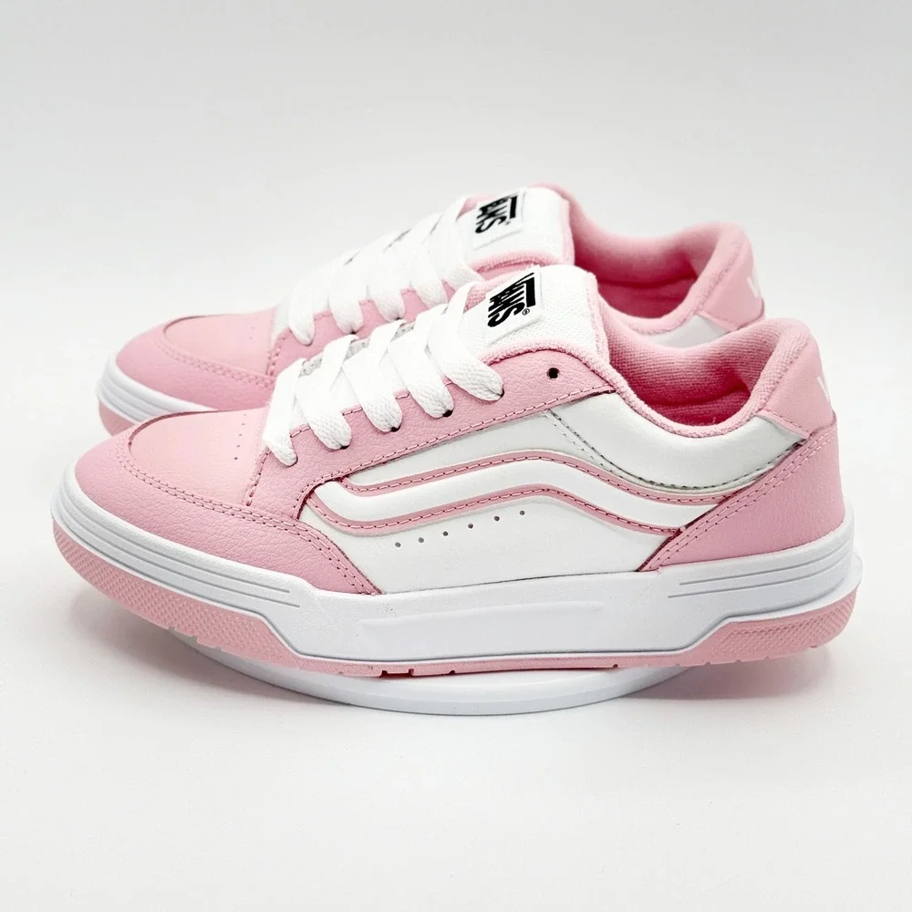 Vans Hylane Kids Size 4.5 Big Girls Pink/White NEW
